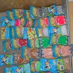 44x Hama Perler Beads Bags + 4 Hama Pegboard - 44000 Beads - Huge Mixed Colour Bundle