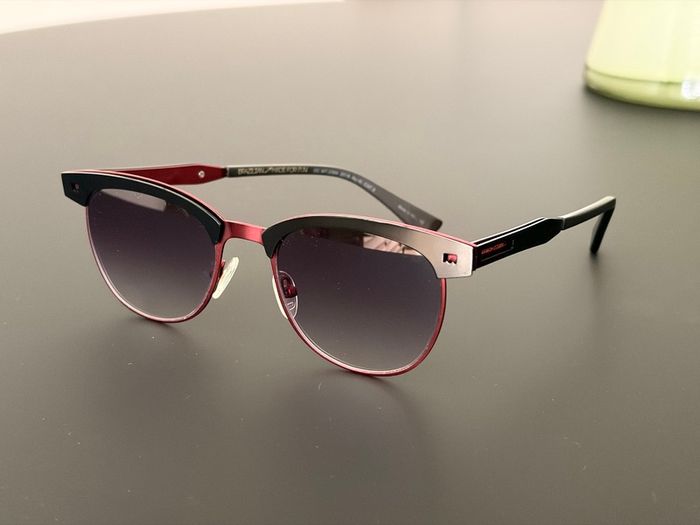 Chilli Beans Browline Sunglasses - Matte Black & Red