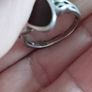 Vintage 925 sterling silver ring with a brown stone. Image 7