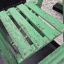 Vintage folding 4 step  painted solid wooden ladder Image 9