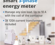 Shelly 3EM | WiFi 3 Channel Smart Energy Meter With Contractor Control