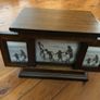 Vintage oak photo album memory box stores 63 photos Image 2