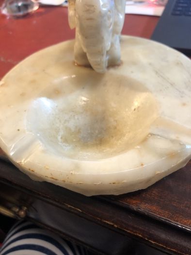 large marble Elephant ashtray