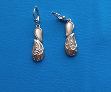 Solvar Drop Pearl Earrings Silver