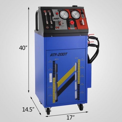 DC 12V Auto Transmission Fluid Flush Exchange Machine, Flushing Device Gear Liquid Exchanger 0-60PSI, Oil Exchange Flush Cleaning Gearbox Oil Changer for Gasoline Diesel