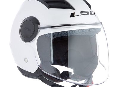 LS2 Motorbike Helmet Open Face Size S White Gloss