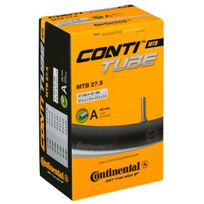3 x Continental MTB 27.5 Mountain Bike inner tube Presta Valve 650B,Black,27.5"