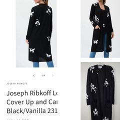 Joseph ribkoff longline monochrome cardigan chic sophisticated classic