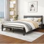 King Size Bed Frame Upholstered Platform Bed Image 6