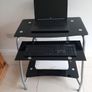 Black Glass Console Desk Image 6