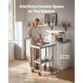 Stainless Steel Table, 61 x 45 cm Food Prep Worktable with Wheels, Kitchen Prep Table with Adjustable Undershelf Workstations for Commercial Kitchen, Restaurant, Hotel and Garage, Outdoor Image 6