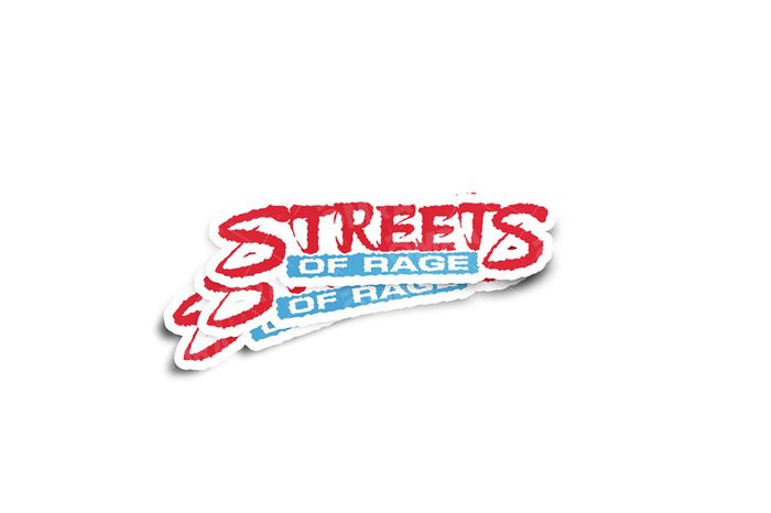.Streets of Rage Logo Glossy Stickers 2-Pack