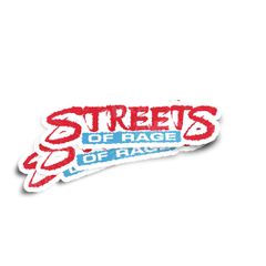.Streets of Rage Logo Glossy Stickers 2-Pack