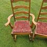 5 Solid Oak Chairs Image 3