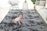 MULTIPLE COLOURS/SIZES AVAILABLE Super Soft Fluffy Area Rug Bedroom Living Room Shaggy Anti-Skid Comfortable Large Rugs Indoor Modern Home Decor Floor Carpet - Dark Grey 120x160