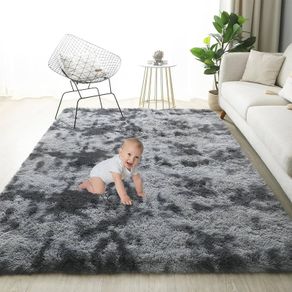 MULTIPLE COLOURS/SIZES AVAILABLE Super Soft Fluffy Area Rug Bedroom Living Room Shaggy Anti-Skid Comfortable Large Rugs Indoor Modern Home Decor Floor Carpet - Dark Grey 120x160