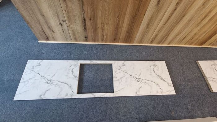 2 New Marble Effect Kitchen Worktops