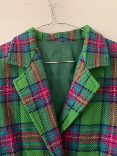 vintage check blazer