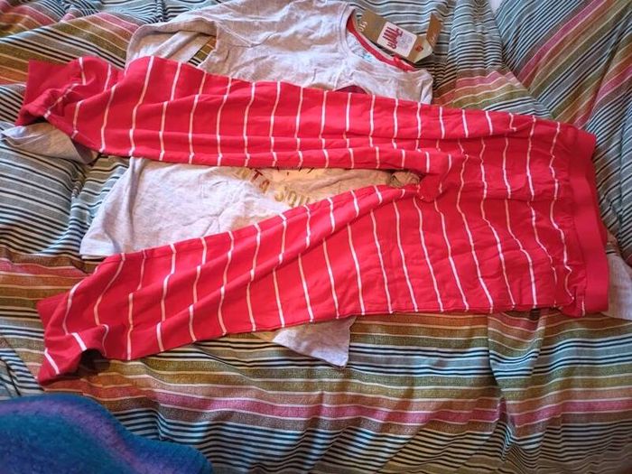Santa Christmas pyjamas , 9/10 yrs