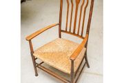 Arts and crafts rush seated chair