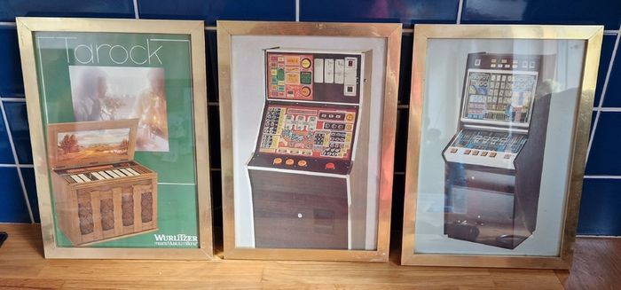 Retro Framed Arcade Prints/Posters - x 5