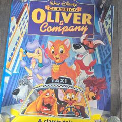 Oliver and Company Vintage Poster 90s Disney Classics Promotional Video Release 24inch x 33inch