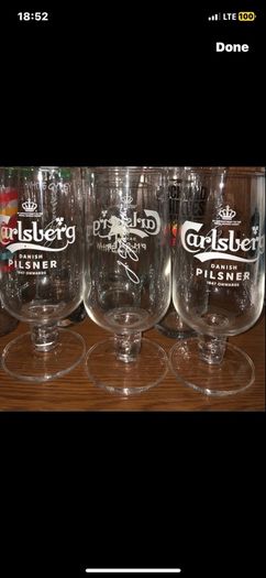 Carlsberg Pilsner pint beer glassesBrand new with boxes