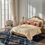 Machine Washable Large Rugs Living Room, 180x270 cm Non-Slip Area Rugs, Short Pile Blue Rug for Bedroom, Hallway, Bedroom, and Kitchen, Office, Blue Image 7