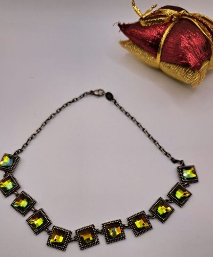 vintage  designer citrine necklace
