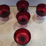 Lovely Set Of 5 Ruby Dessert Glasses Image 6