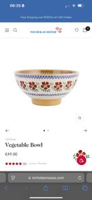Nicholas Mosse Old Rose Vegetable Bowl