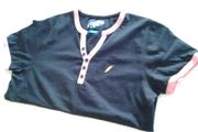 Brook Haven Men's Tshirt Black &amp; Pink - Size S