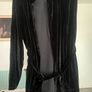 Ladies Size 22 soft Black Velvet Jacket with tie belt Image 4