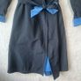 Max Mara City Italian Reversible Wrap Trench Coat Navy Cornflower Image 3