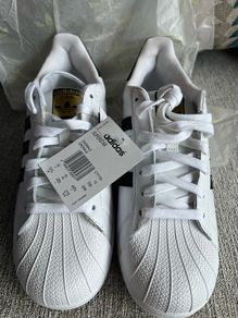 Adidas Superstars - UK 10 white - unworn - black stripe