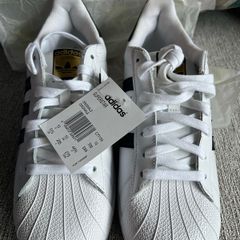 Adidas Superstars - UK 10 white - unworn - black stripe