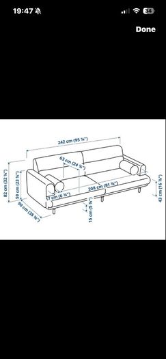 ikea 3 seater sofa