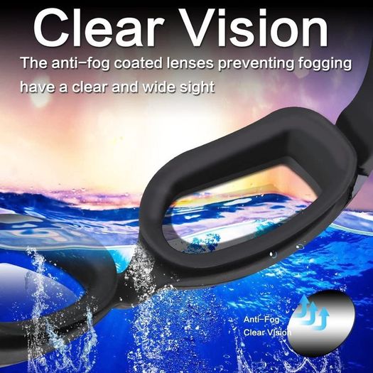 Swimming Goggles Adult Mens Children - Mirror Swim Goggles Anti Fog with UV Protection No Leaking with Nose Clip and Earplugs, Designed for Mens Womens Kids