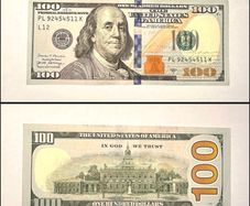 US Dollar Blue Banknote - 100 US Dollar 2017 (circulated)