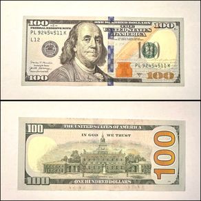 US Dollar Blue Banknote - 100 US Dollar 2017 (circulated)