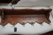 French Carved Oak Wall Coat Rack