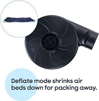 NEW SALE | Electric Air Pump - 240V Mains 3 Size Nozzles - For Inflating Deflating Camping Air Mattress/Bed, Beach Toys, Inflatable Paddling Pools