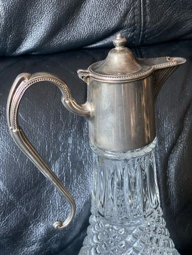 Vintage crystal wine jug