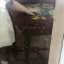 Large Vintage Framed Tinted Photo Portrait of a Young Girl Image 3