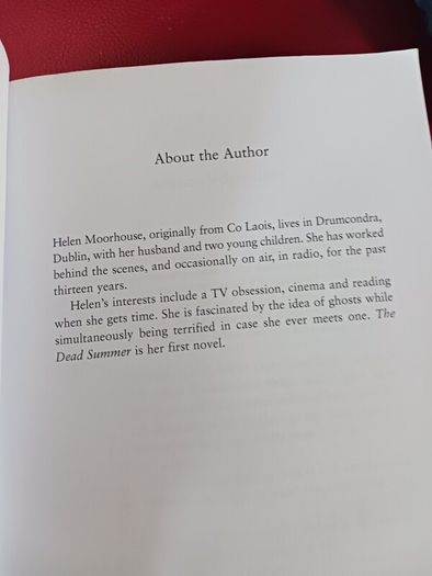 Helen Moorhouse/ The Dead Summer/ 2011/ uncorrected proof