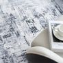 Machine Washable Rugs for Living Room - Modern Soft Faux Short Pile Area Rugs for Bedroom Dining Room Abstract Carpet for Office Kitchen Non Slip Non Shedding, 120x170CM, Grey Image 7