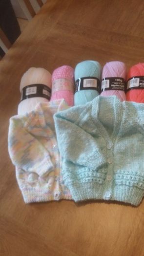 Beautiful hand knitted baby cardigans