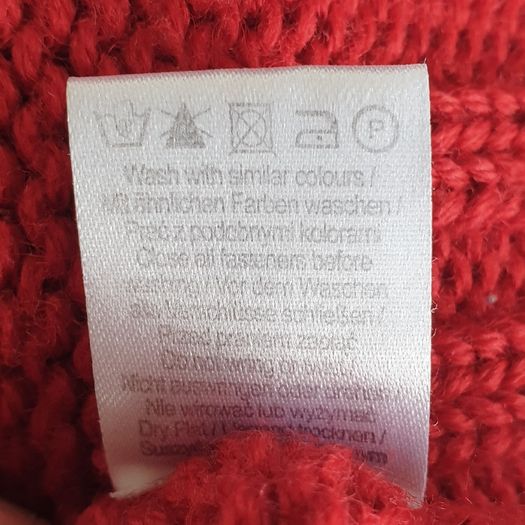 Christmas jumper men's XL red wool blend