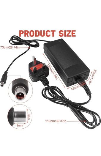 Battery Charger For Electric Scooter Aovo/Pro, Xiaomi MI M365/Pro, Segway Ninebot Scooter 42v 2A UK PLUG