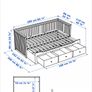 Daybed with 3 Drawers and Mattresses - White Image 3